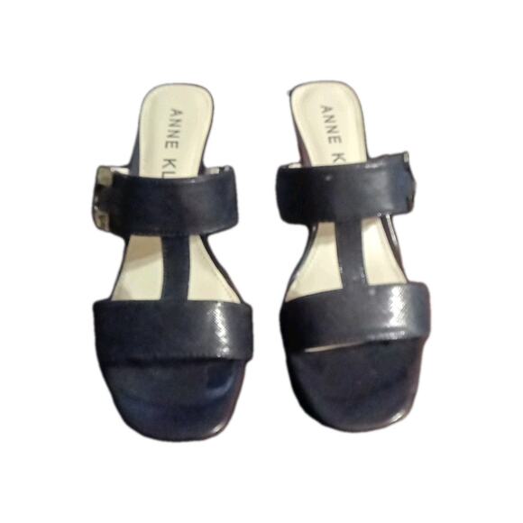 Anne Klein Shoes - Anne Klein Mia Block Heel Sandals In Navy Sz. 9 M